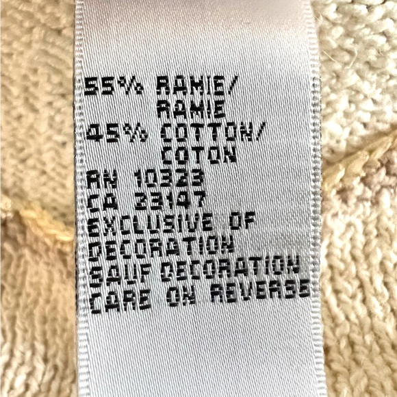 Vintage Talbots Womens Knit Jumper Cream Size XL (14/16/18) Pearls Embroidered - Picture 11 of 12